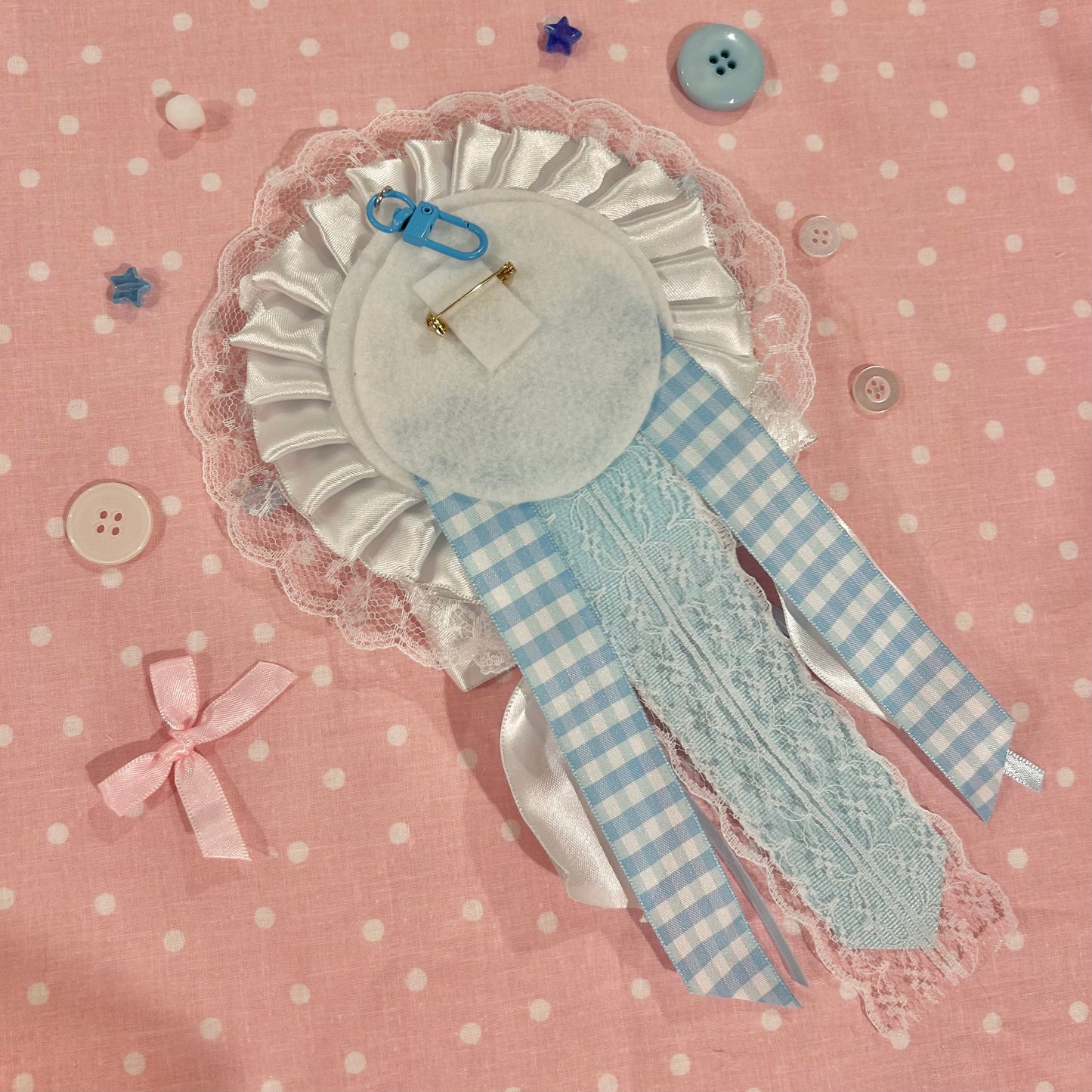 Blues & Bows Rosette