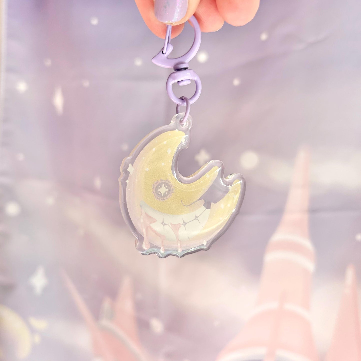 Resonance Moon Acrylic Keychain