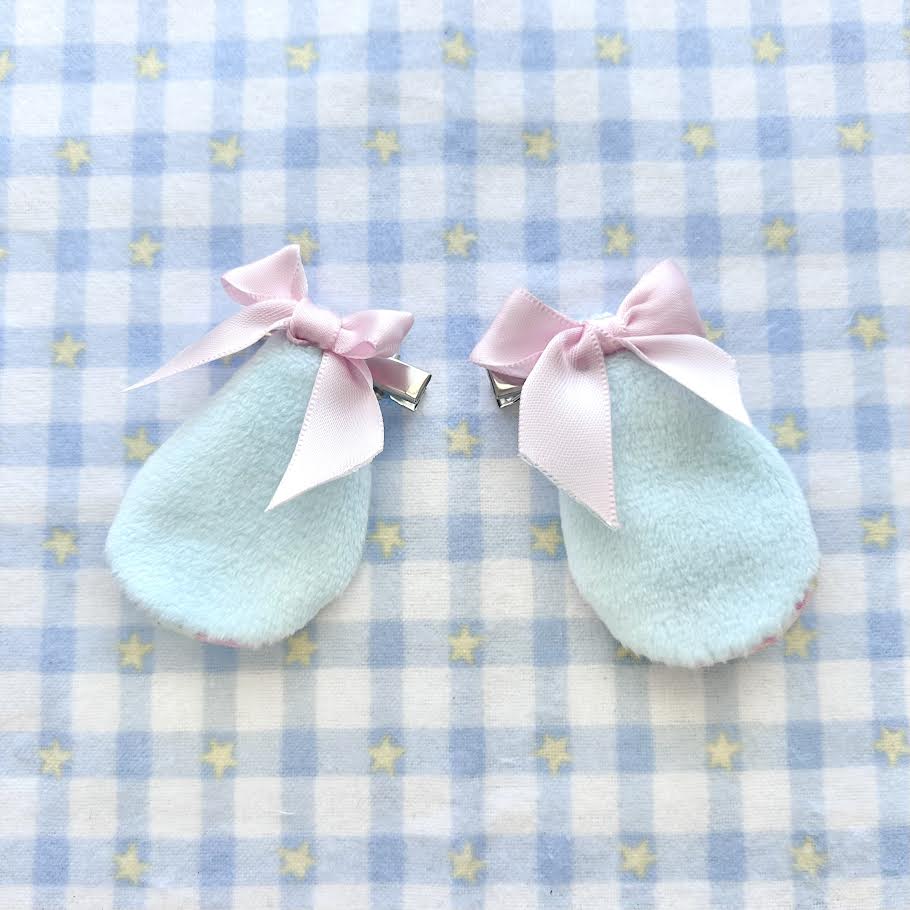 Custom Mini Bunny Ear Clips