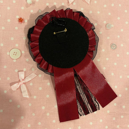 Maroon Kitten Rosette