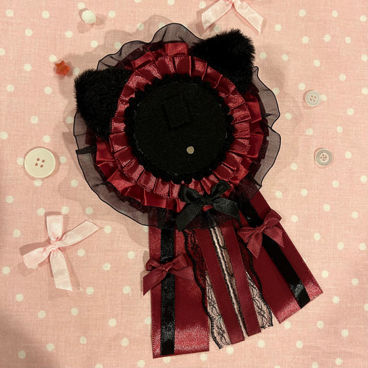Maroon Kitten Rosette