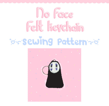 Faceless Felt Keychain *Sewing Pattern Only*