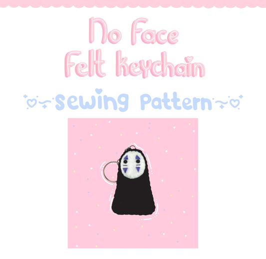 Faceless Felt Keychain *Sewing Pattern Only*