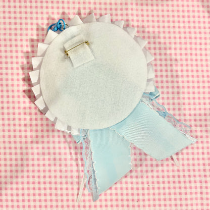 Gingham Flurries Rosette (+badge)