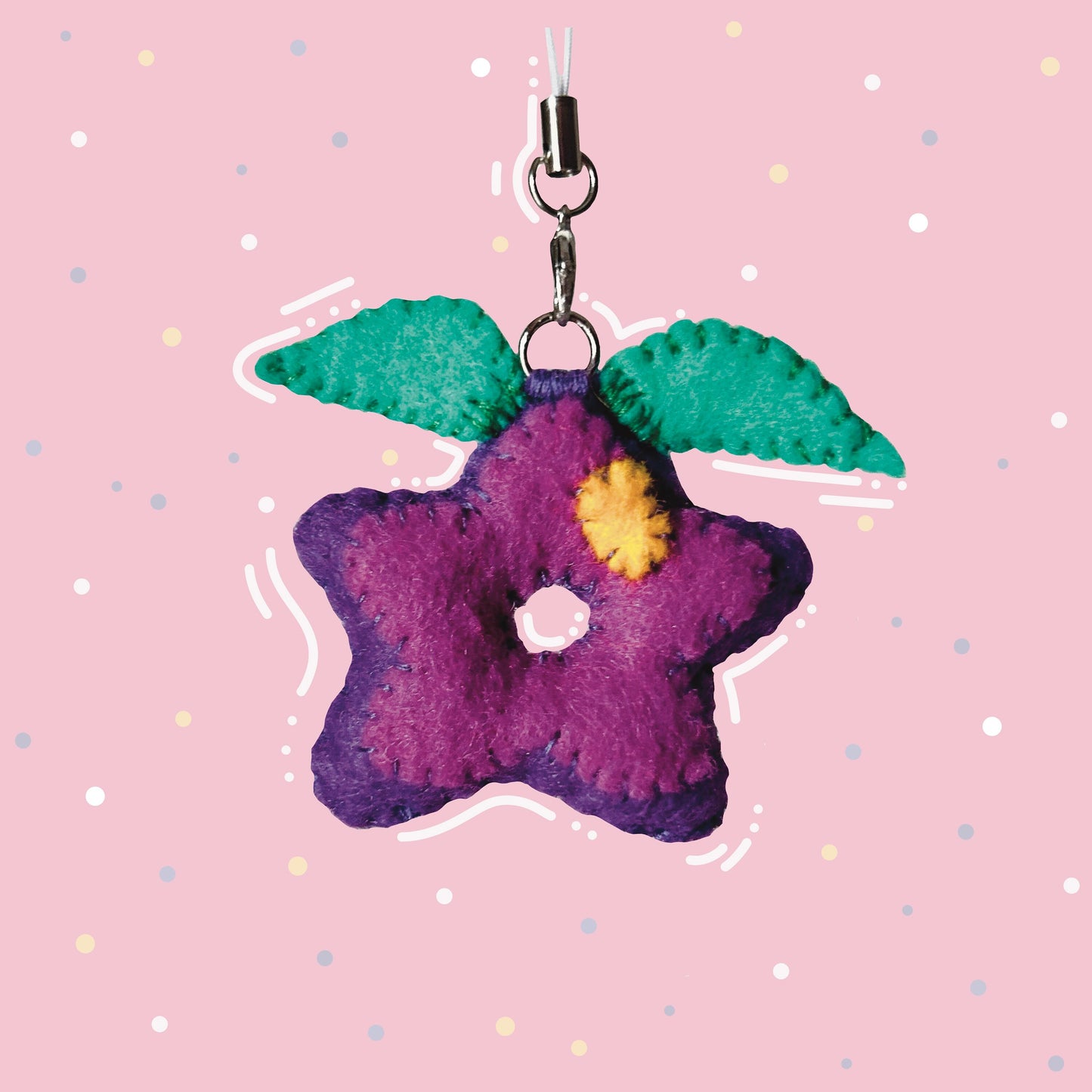 Stardew Valley Stardrop Felt Plush Keychain | Cozy Game Keychain