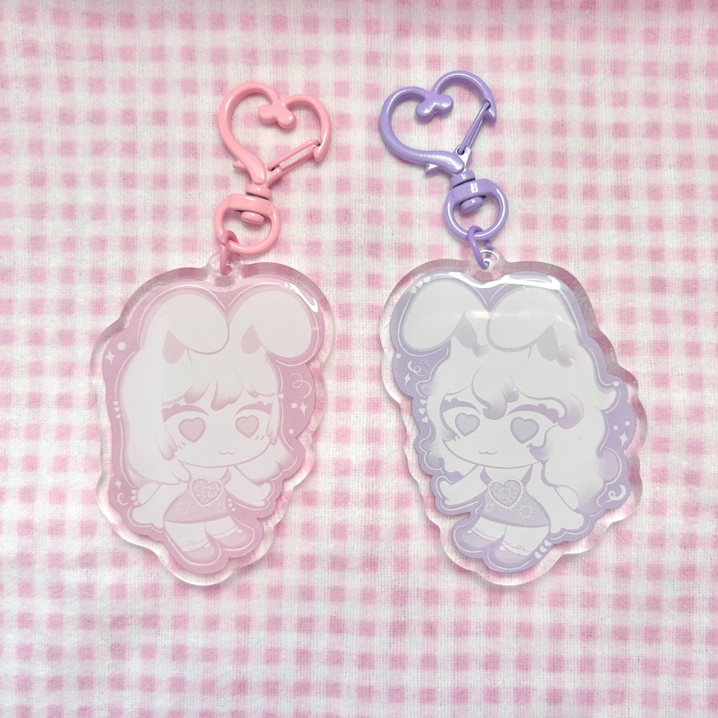 Twin Bunnygirls Acrylic Keychain
