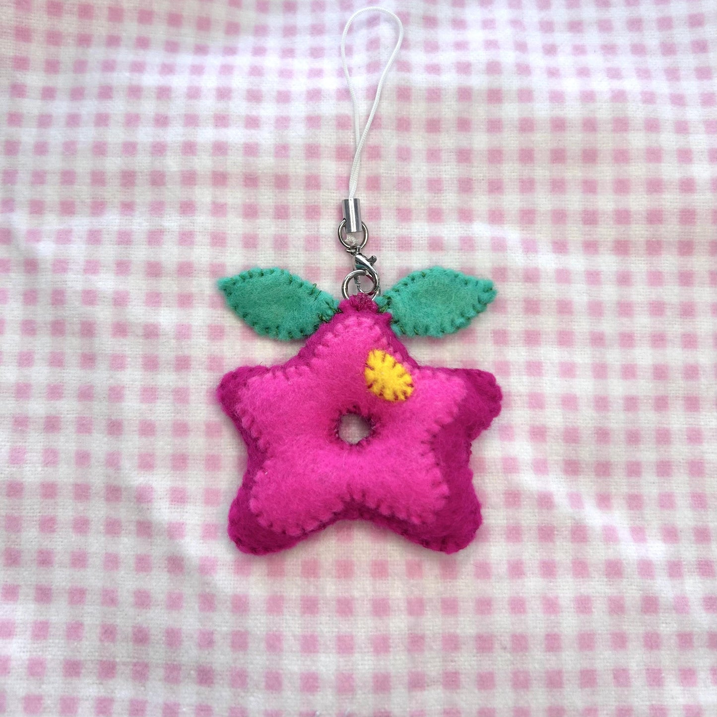 Pink! Stardew Valley Stardrop Felt Plush Keychain | Cozy Game Keychain