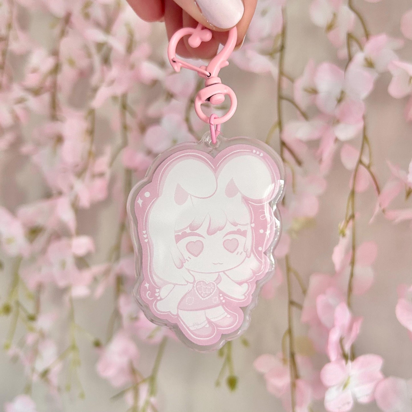 Twin Bunnygirls Acrylic Keychain