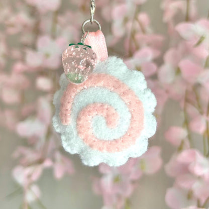 Narutomaki (Fishcake) Felt Plush Keychain
