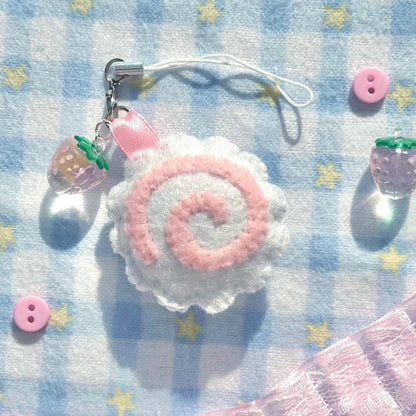 Narutomaki (Fishcake) Felt Plush Keychain