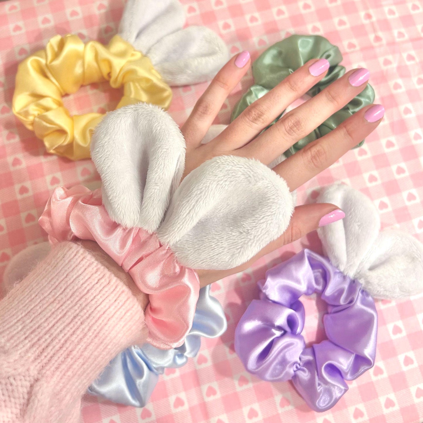 Satin Bunny Scrunchie
